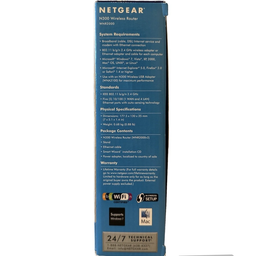 NETGEAR Wireless-N 300 WiFi‎ Router Model WNR2000 V2 - Picture 11 of 12